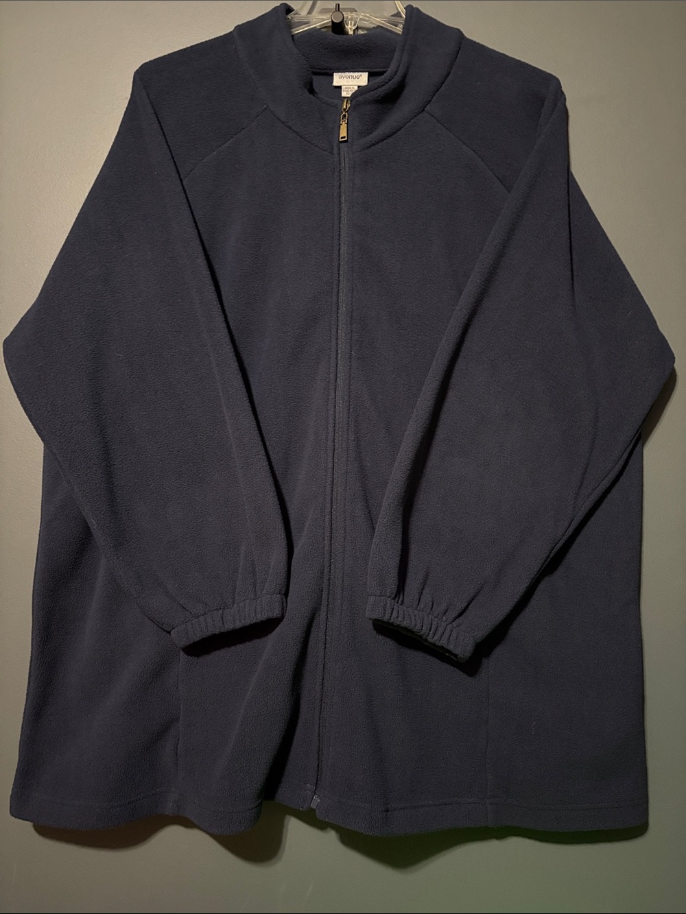 Avenue Dark Navy Full-Zip Fleece Jacket